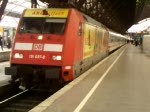 Ausfahrt von 101 037  ARD Buffet  mit IC 2013 Leipzig Hbf - Oberstdorf aus Kln Hbf.