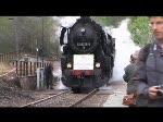 BR 51 8075-5 aus Eisenach bei der Anfahrt auf den Auenkanal im BW Schwarzenberg/Erzgeb. zum 150 jhrigen Streckenjubilum Zwickau-Schwarzenberg am 03.05.08