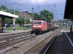 145 076-6 mit einem gemischten Gz in Wuppertal-Oberbarmen.(23.06.07)