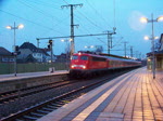 Ausfahrt RE in Lehrte am 19. Mrz 2010 mit einer 110