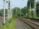 RB59  Hellweg-Bahn  von Soest nach Dortmund mit einer 110er im Schieber fhrt in Unna ein. Nchster Halt ist Holzwickede/Flughafen Dortmund.  09.05.08