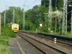 Baugermpel durchfhrt Unna whrend die RB59  Hellweg-Bahn  richtung Werl ausfhrt. 09.05.08