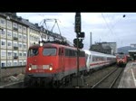 115 xxx x mit IC bei der Ausfahrt aus Koblenz Hbf