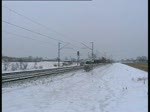 Eine 151 fuhr mit einem Gz durch ein vorrtchen bei Lneburg am 16.1.