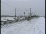 Der sog. Erzbomber fuhr am 16.1 vollbeladen durch ein vorrtchen von Lneburg und wird gleich den Bahnhof Lneburg durchfahren.