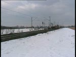 Eine 151 fuhr mit einem GZ durch ein kleines rtchen bei Lneburg am 20.2.