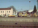 Ein Doppel BR 189 Railion und BR 151 mit einem Gterzug im Bahnhof Fulda