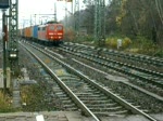 Lok der BR 151 mit Gterzug durchfhrt Hamburg Harburg.