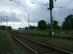 411 028-4 als ICE 1624 von Nrnberg Hbf Richtung Warnemnde bei der Einfahrt um 12.48 Uhr im Bahnhof Warnemnde.(12.06.10)