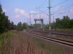 Eine ICE-Doppeleinheit der Baureihen 411(vorn) und 415(hinten) durchfahren am 22.07.08 Muldenstein Richtung Leipzig Hbf.