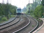 Eine Ortenau-S-Bahn fhrt in den Bahnhof von Kork am 14.