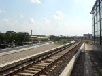 Die Berliner S-Bahn hat am 08.08.07 Einfahrt in den Bahnhof Berlin Sdkreuz