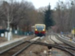 S7 aus Ahrensfelde nach Potsdam Hauptbahnhof hat am 29.03.08 Einfahrt in den Bahnhof Berlin Wannsee.