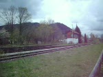 BOB aus Bayrisch Zell in Schliersee. Im Vordergrund die 
Strecke nach Holzkirchen. (01.05.08)