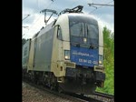 ES 64 U2-020 mit Containerzug in Fahrtrichtung Norden in der Ausfahrt Eichenberg. Aufgenommen am 16.05.2010