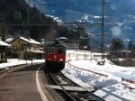 Die Re 4/4 II 11217 verlsst mit ihrem IR Faido am 21.02.2009