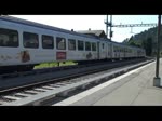 Ausfahrt des  Kambly-Zuges  aus der Station Trubschachen am 16.6.2013.