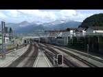 Schweiz 2012 - Am 21.6.2012 treffen wir in Spiez nochmals auf die Ae 6/6 11495, wieder mit einem Gterzug aus Frutigen.