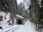 T 466 2201 ist am 01.02.14 bei der Ausfahrt des Tunnels vor Nejdek zu sehen. 