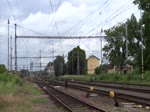 Da bei Tršnice die Brücke über die Ohre ausgetauscht wird fehlt dort die Oberleitung.